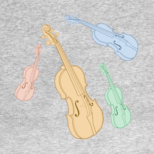 Pastel Violins by artsandherbs